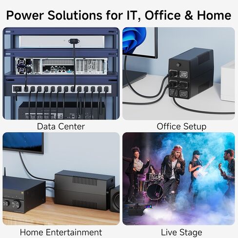 كابل ماترز 2 حزمة من الكمبيوتر إلى سلك تمديد الطاقة PDU، كابل تمديد الطاقة 3 أقدام (IEC C14 إلى IEC C13 PDU سلك الطاقة) in Saudi Arabia