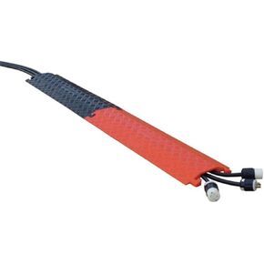 Checkers Industrial Safety Products Fastlane FL1X4-O Polyurethane 1-Channel Drop-Over Cable Protector with L-Shaped Connectors, Orange, 36" Length x 10.75" Width x 1.5" Height