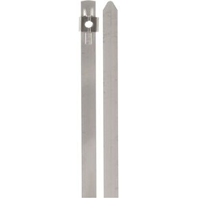 BAND-IT AS2119 304 Stainless Steel Cable Tie, 1/4" Width, 10" Length, 2" Maximum Diameter, Bag of 100 in Kuwait