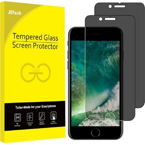 JETech Privacy Screen Protector for iPhone 8 Plus and iPhone 7 Plus, Anti-Spy Tempered Glass Film, 2-Pack