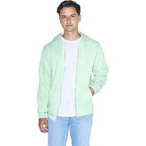 American Apparel Men Flex Fleece Zip Hoodie Size 2XL Neon Heather Blue