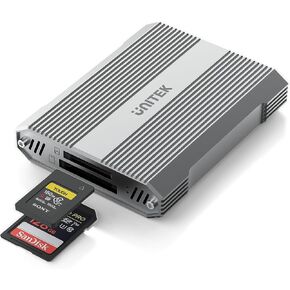 قارئ بطاقات CFexpress، Unitek USB 3.2 النوع C إلى CFexpress B، محول بطاقة ذاكرة محمول من الألومنيوم، يدعم اتصال Thunderbolt 3 Port، متوافق مع بطاقة SanDisk Sony TOPSSD in Kuwait