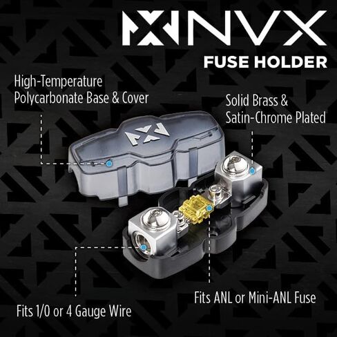 NVX XKIT84 كامل المواصفات 8 مقياس 100% (OFC) مجموعة أسلاك مضخم صوت كاملة من النحاس الخالي من الأكسجين مكونة من 4 قنوات مع RCA لمكبرات الصوت حتى 800 واط in Saudi Arabia