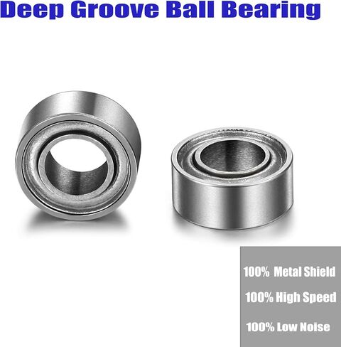 Donepart 5mm ID 9mm OD 3mm Thick Miniature Bearings MR95ZZ Ball Bearing Double Shielded and Pre-Lubricated Steel Bearings (Pack of 10) in Kuwait