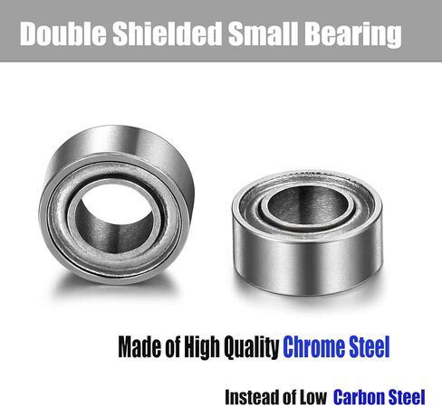 Donepart 5mm ID 9mm OD 3mm Thick Miniature Bearings MR95ZZ Ball Bearing Double Shielded and Pre-Lubricated Steel Bearings (Pack of 10) in Kuwait