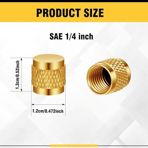 50 Pcs 1/4 Flare Cap, Round Brass W/Neoprene O Ring Seal in Saudi Arabia