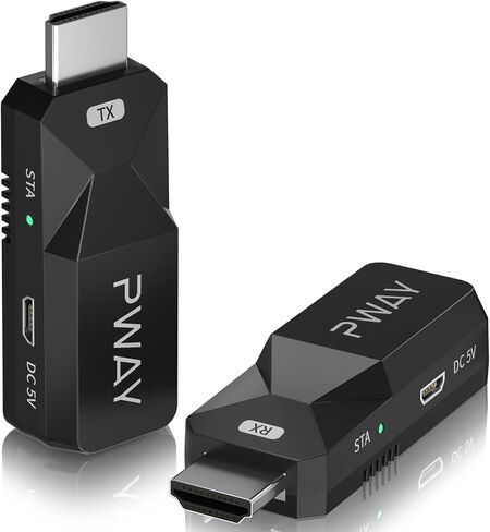 PWAYTEK HDMI Extender 165ft/50M HDMI Over Ethernet Cat5e/6/7, HDMI Extend Audio and Video Signal with 1080P, Support POC 3D HDMI1.3 HDCP1.2 EDID in Kuwait