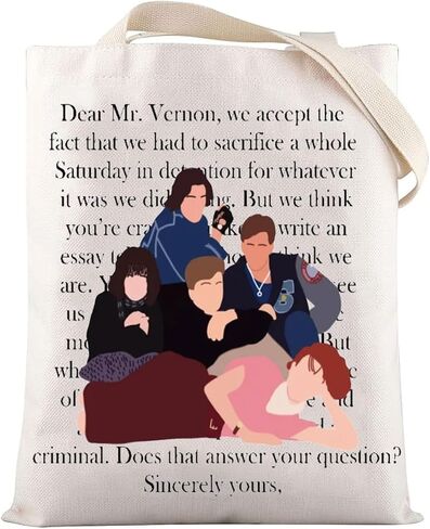 LEVLO Breakfast Movie Tote Bag Molly & Ringwald Fans Gift John & Hughes Shoulder Bag in Saudi Arabia