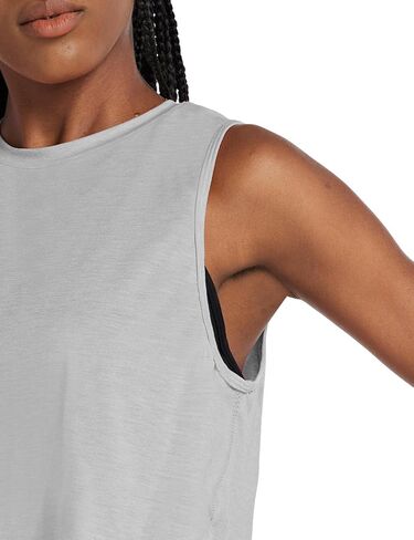 BALEAF Workout Tops for Women Crop Tank Top Quick Dry Athletic Gym Exercise Sleeveless Shirts Muscle Yoga Loose Fit 2-Pack Heather Gray XS in Saudi Arabia