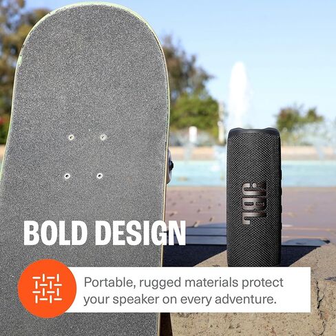 JBL Flip 6 Waterproof Portable Wireless Bluetooth Speaker Bundle with divvi! Premium Hardshell Case - Black in Kuwait
