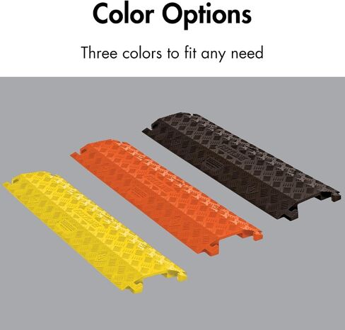 Checkers Industrial Safety Products Fastlane FL1X4-O Polyurethane 1-Channel Drop-Over Cable Protector with L-Shaped Connectors, Orange, 36" Length x 10.75" Width x 1.5" Height in Kuwait