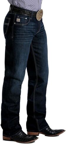 Cinch Men's Carter Relaxed Fit Jean, Medium Stone Wash, 27W x 34L in Saudi Arabia