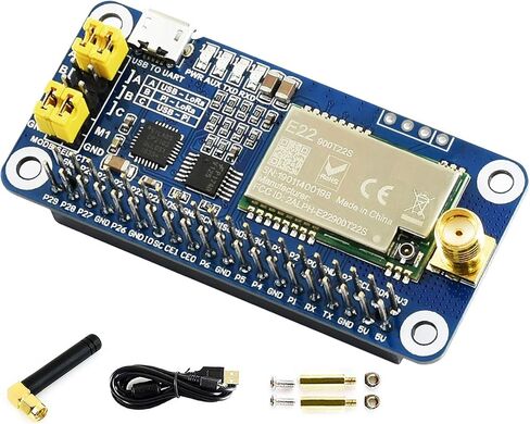 قبعة SX1262 LoRa لـ Raspberry Pi 915 ميجا هرتز لنقل البيانات بنطاق تردد يصل إلى 5 كيلومتر، تدعم التكرار التلقائي لنقل إيقاظ أطول على الراديو، مفتاح اتصال استشعار الناقل اللاسلكي in Kuwait