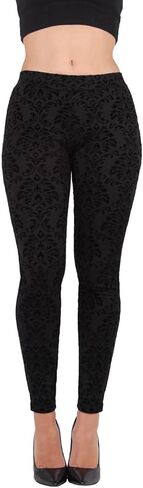 MeMoi Velvet Glory Damask Leggings in Saudi Arabia