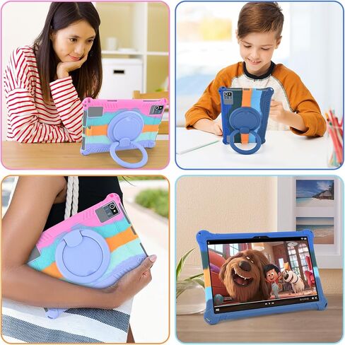 حافظة سيليكون DETUOSI لجهاز Plimpton ‎PlimPad P60 10 بوصة، حافظة واقية متعددة الزوايا لجهاز Moderness MB1001 10 بوصة، Hoozo 10.1 بوصة، VASTKING KingPad K10 10.1 بوصة، أزرق داكن مبهر in Saudi Arabia