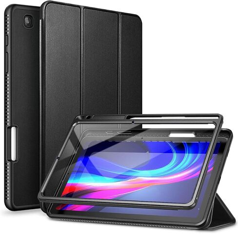 حافظة SURITCH لهاتف Samsung Galaxy Tab S6 Lite 10.4 بوصة، [واقي شاشة مدمج] [حامل قلم رصاص] [نوم/تنبيه تلقائي] حافظة جلدية خفيفة الوزن غطاء ذكي لكامل الجسم مع حامل مغناطيسي ثلاثي الطي أزرق in Kuwait
