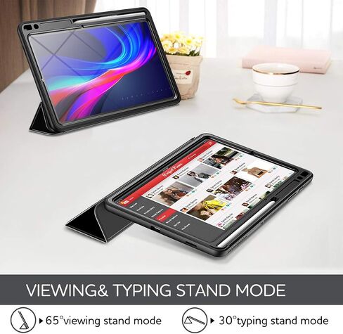 حافظة SURITCH لهاتف Samsung Galaxy Tab S6 Lite 10.4 بوصة، [واقي شاشة مدمج] [حامل قلم رصاص] [نوم/تنبيه تلقائي] حافظة جلدية خفيفة الوزن غطاء ذكي لكامل الجسم مع حامل مغناطيسي ثلاثي الطي أزرق in Kuwait