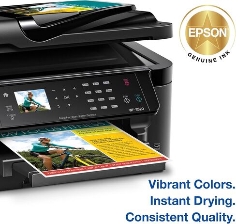 Epson T126120-D2 DURABrite Ultra Black Dual Pack High Capacity Cartridge Ink & T126 DURABrite Ultra Ink Standard Capacity Yellow Cartridge (T126420-S) for Select Stylus and Workforce Printers in Saudi Arabia