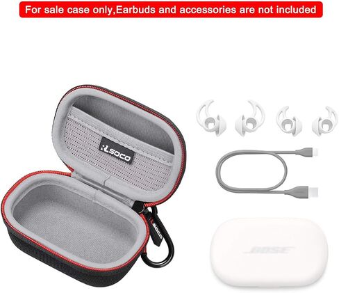 حافظة صلبة RLSOCO لسماعات الأذن Bose QuietComfort المانعة للضوضاء ولسماعات الأذن اللاسلكية Bose Sport Earbuds (رمادي) in Kuwait