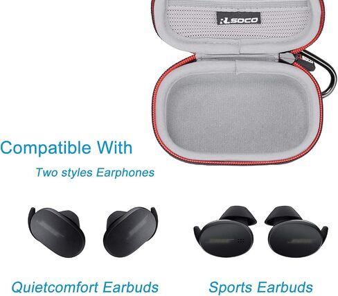 حافظة صلبة RLSOCO لسماعات الأذن Bose QuietComfort المانعة للضوضاء ولسماعات الأذن اللاسلكية Bose Sport Earbuds (رمادي) in Kuwait