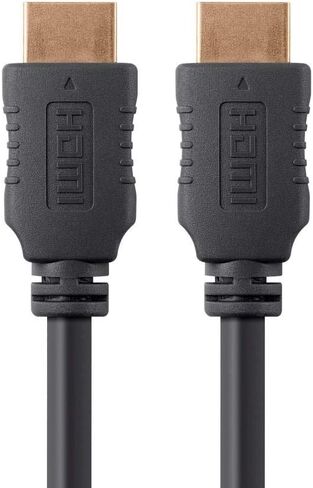 Monoprice HDMI High Speed Cable - 4K@60Hz, HDR, 18Gbps, YUV 4:4:4, 28AWG, With Ferrite Cores, 6 Feet, Black - Select Series in Saudi Arabia