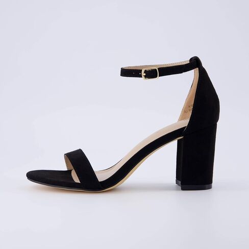 CUSHIONAIRE Women's Kimmie one band mid block heel sandal +Memory Foam, Wide Widths Available in Saudi Arabia