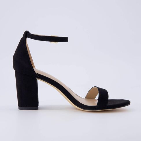 CUSHIONAIRE Women's Kimmie one band mid block heel sandal +Memory Foam, Wide Widths Available in Saudi Arabia