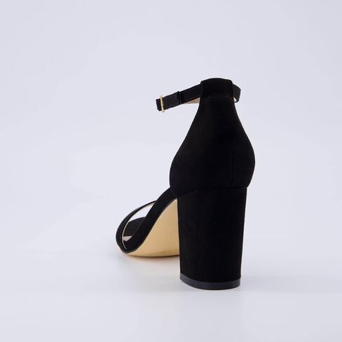 CUSHIONAIRE Women's Kimmie one band mid block heel sandal +Memory Foam, Wide Widths Available in Saudi Arabia
