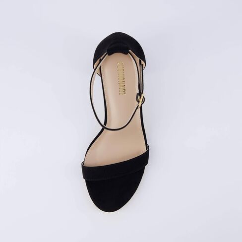 CUSHIONAIRE Women's Kimmie one band mid block heel sandal +Memory Foam, Wide Widths Available in Saudi Arabia