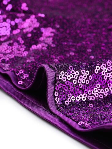 شورت Allegra K Sequin للنساء شورت متوسط ​​الارتفاع بسحاب مطاطي وخصر لامع وحفلات الكوكتيل الليلية in Kuwait