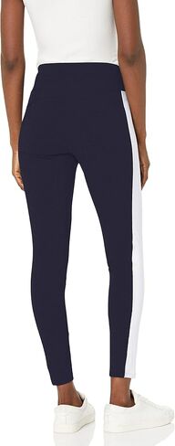 Tommy Hilfiger Sport Womens Ribbed Inset High Rise Athletic Leggings Navy XS in Saudi Arabia