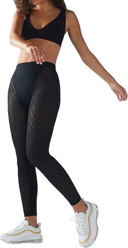 Savage X, Womens, Peak Performance High-Waist Mesh Legging, Black Caviar, 2X in Kuwait