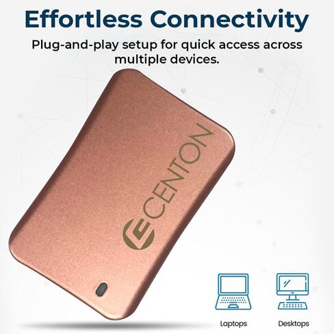 Centon External SSD (Rose Gold Metallic), USB-C 3.2 Gen 2, 500GB in Saudi Arabia