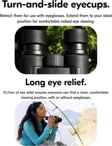 PROSTAFF P3 8x42 Binoculars Black with Lens Pen, Cleaning Cloth, and Lumintrail Keychain Lights in Saudi Arabia