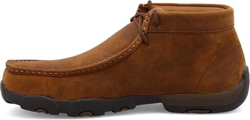 Twisted X Men’s Casual Chukka Boot - Driving Moc Handcrafted with Full-Grain Leather Upper, Rubber Outsole, Composite Insole, and Removable Footbed, Peanut, 10(M) in Saudi Arabia
