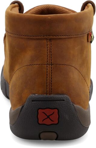 Twisted X Men’s Casual Chukka Boot - Driving Moc Handcrafted with Full-Grain Leather Upper, Rubber Outsole, Composite Insole, and Removable Footbed, Peanut, 10(M) in Saudi Arabia