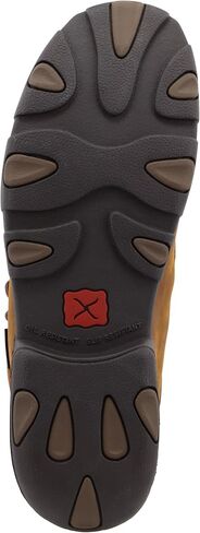 Twisted X Men’s Casual Chukka Boot - Driving Moc Handcrafted with Full-Grain Leather Upper, Rubber Outsole, Composite Insole, and Removable Footbed, Peanut, 10(M) in Saudi Arabia