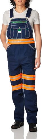 Liberty mens Hi-vis Bib overalls and coveralls workwear apparel, Db Yel-tape (Dy9), 66W x 30L US in Saudi Arabia
