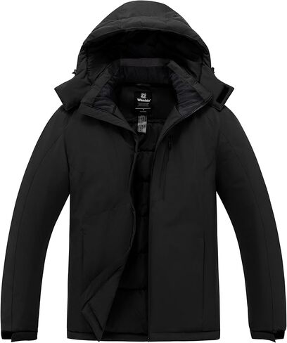 Wantdo Men's Mountain Waterproof Ski Jacket Windproof Rain Jacket Winter Warm Snow Coat in Saudi Arabia
