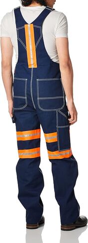 Liberty mens Hi-vis Bib overalls and coveralls workwear apparel, Db Yel-tape (Dy9), 66W x 30L US in Saudi Arabia