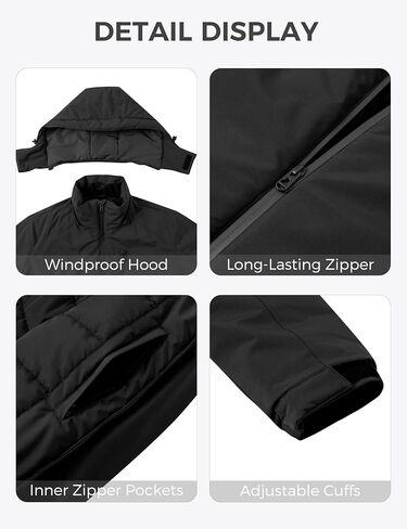 Wantdo Men's Mountain Waterproof Ski Jacket Windproof Rain Jacket Winter Warm Snow Coat in Saudi Arabia