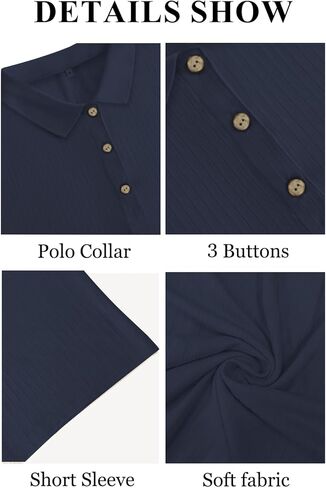 KESIHAN Men's Polo Shirts Shorts Sleeve Casual Slim Fit Workout Shirts in Kuwait