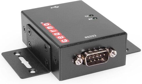 Industrial 4-Port USB to Serial Adapter DB9 RS-232 with FTDI Chipset, RX/TX LED Indicators, DIN Rail Mount Bracket, & Surface Mounting Brackets Windows 11, 10, 8, 7 OS Support USB-A Cable Included in Saudi Arabia
