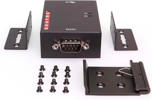Industrial 4-Port USB to Serial Adapter DB9 RS-232 with FTDI Chipset, RX/TX LED Indicators, DIN Rail Mount Bracket, & Surface Mounting Brackets Windows 11, 10, 8, 7 OS Support USB-A Cable Included in Saudi Arabia