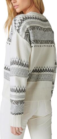 Lucky Brand Women's Fairisle Crew Sweater in Saudi Arabia