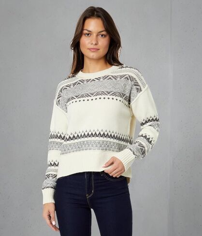 Lucky Brand Women's Fairisle Crew Sweater in Saudi Arabia