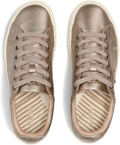 Taos Plim Soul Lux Women's Sneaker - Soft Premium Leather Lace Up Sneakers with All Day Walking Comfort and Support Champagne 10 (M) US in Saudi Arabia