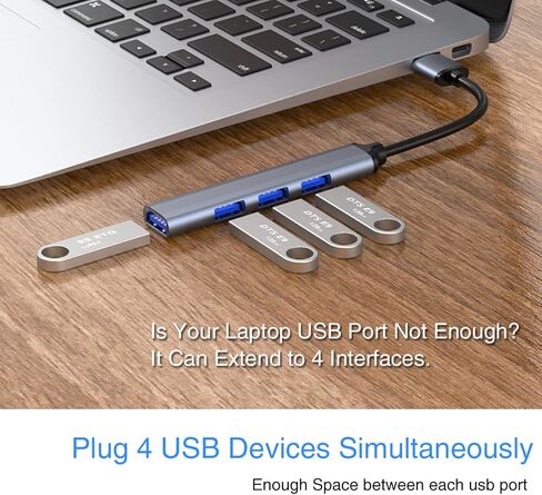 USB C Hub for Laptop,USB 3.0 Hub,7 in 1 USB-C Hub,Two Kinds of Plugs DC Port USB Splitter for PC,USB Extender USB Hub for PC Laptop,MacBook Docking iMac Pro Air Mac Mini/Pro, Notebook PS4,Aluminum in Kuwait