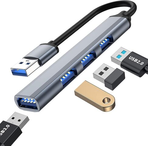 USB C Hub for Laptop,USB 3.0 Hub,7 in 1 USB-C Hub,Two Kinds of Plugs DC Port USB Splitter for PC,USB Extender USB Hub for PC Laptop,MacBook Docking iMac Pro Air Mac Mini/Pro, Notebook PS4,Aluminum in Kuwait