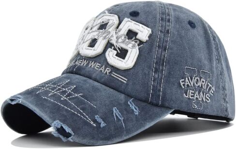 Vintage Distressed Dad Hat Trucker Cap Light Acid Washed Denim 1985 Baseball Cap Adjustable Clip for Universal Fit in Saudi Arabia
